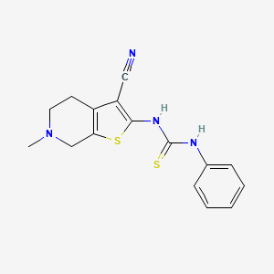 1-(3-Cyano-6-methyl-4,5,6,7-tetrahydro-thieno[2,3-c]pyridin-2-yl)-3-phenyl-thiourea