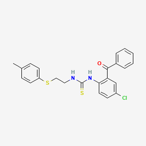 1-[4-Chloro-2-(phenylcarbonyl)phenyl]-3-{2-[(4-methylphenyl)sulfanyl]ethyl}thiourea