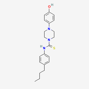 molecular formula C21H27N3OS B10872961 N-(4-butylphenyl)-4-(4-hydroxyphenyl)piperazine-1-carbothioamide 