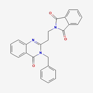 molecular formula C25H19N3O3 B10872999 2-[2-(3-benzyl-4-oxo-3,4-dihydroquinazolin-2-yl)ethyl]-1H-isoindole-1,3(2H)-dione 