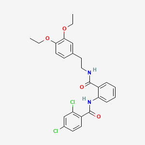 2,4-dichloro-N-(2-{[2-(3,4-diethoxyphenyl)ethyl]carbamoyl}phenyl)benzamide