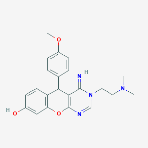 3-[2-(dimethylamino)ethyl]-4-imino-5-(4-methoxyphenyl)-3,5-dihydro-4H-chromeno[2,3-d]pyrimidin-8-ol