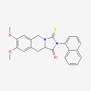 molecular formula C23H20N2O3S B10873029 7,8-dimethoxy-2-(naphthalen-1-yl)-3-thioxo-2,3,10,10a-tetrahydroimidazo[1,5-b]isoquinolin-1(5H)-one 