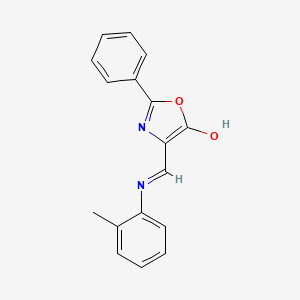 Oxazol-5(4H)-one, 4-(2-tolylamino)methylene-2-phenyl-