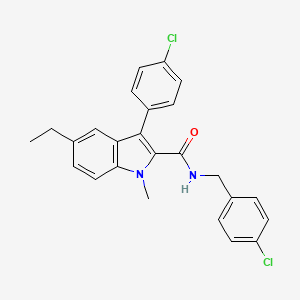 N-(4-chlorobenzyl)-3-(4-chlorophenyl)-5-ethyl-1-methyl-1H-indole-2-carboxamide