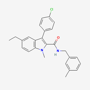 3-(4-chlorophenyl)-5-ethyl-1-methyl-N-(3-methylbenzyl)-1H-indole-2-carboxamide