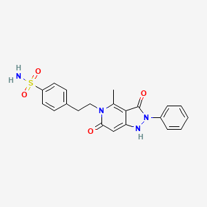 molecular formula C21H20N4O4S B10873098 4-[2-(4-methyl-3,6-dioxo-2-phenyl-1,2,3,6-tetrahydro-5H-pyrazolo[4,3-c]pyridin-5-yl)ethyl]benzenesulfonamide 