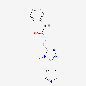 2-{[4-methyl-5-(pyridin-4-yl)-4H-1,2,4-triazol-3-yl]sulfanyl}-N-phenylacetamide