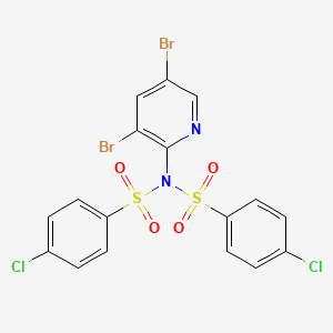 molecular formula C17H10Br2Cl2N2O4S2 B10873106 4-chloro-N-[(4-chlorophenyl)sulfonyl]-N-(3,5-dibromopyridin-2-yl)benzenesulfonamide 