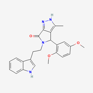 molecular formula C24H24N4O3 B10873143 4-(2,5-dimethoxyphenyl)-5-[2-(1H-indol-3-yl)ethyl]-3-methyl-4,5-dihydropyrrolo[3,4-c]pyrazol-6(1H)-one 