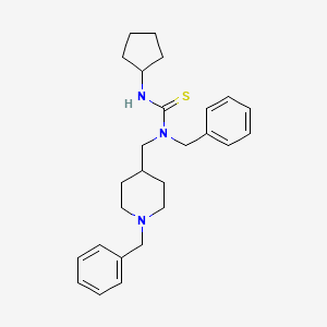 molecular formula C26H35N3S B10873161 1-Benzyl-1-[(1-benzylpiperidin-4-yl)methyl]-3-cyclopentylthiourea 