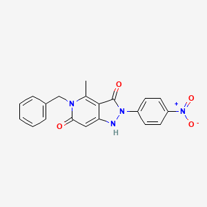 molecular formula C20H16N4O4 B10873183 5-benzyl-4-methyl-2-(4-nitrophenyl)-1H-pyrazolo[4,3-c]pyridine-3,6(2H,5H)-dione 