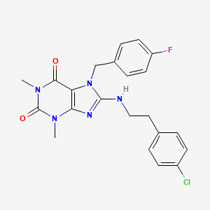 8-{[2-(4-chlorophenyl)ethyl]amino}-7-(4-fluorobenzyl)-1,3-dimethyl-3,7-dihydro-1H-purine-2,6-dione