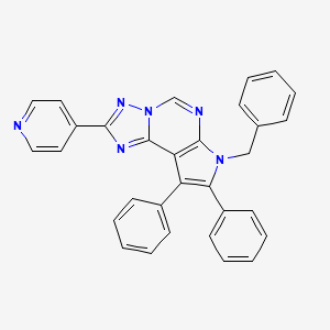 7-Benzyl-8,9-diphenyl-2-(4-pyridyl)-7H-pyrrolo[3,2-E][1,2,4]triazolo[1,5-C]pyrimidine