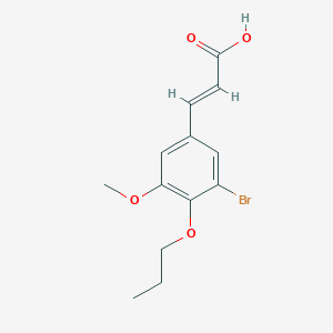 (2E)-3-(3-bromo-5-methoxy-4-propoxyphenyl)prop-2-enoic acid