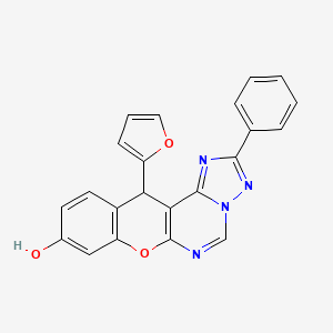 12-(2-Furyl)-2-phenyl-12H-chromeno[3,2-E][1,2,4]triazolo[1,5-C]pyrimidin-9-OL