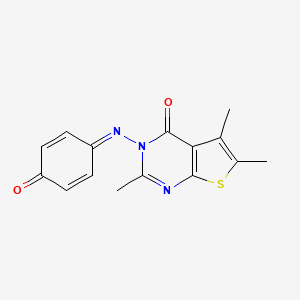 2,5,6-Trimethyl-3-[(4-oxocyclohexa-2,5-dien-1-ylidene)amino]thieno[2,3-d]pyrimidin-4-one