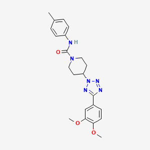 molecular formula C22H26N6O3 B10873241 4-[5-(3,4-dimethoxyphenyl)-2H-tetrazol-2-yl]-N-(4-methylphenyl)piperidine-1-carboxamide 