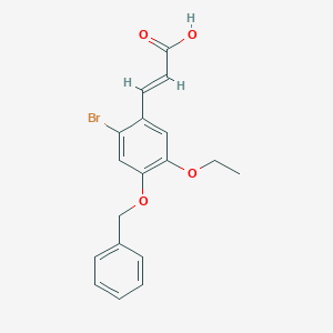 molecular formula C18H17BrO4 B10873277 (2E)-3-[4-(benzyloxy)-2-bromo-5-ethoxyphenyl]prop-2-enoic acid 