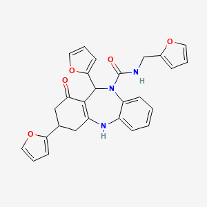 3,11-DI(2-Furyl)-N-(2-furylmethyl)-1-oxo-1,2,3,4,5,11-hexahydro-10H-dibenzo[B,E][1,4]diazepine-10-carboxamide