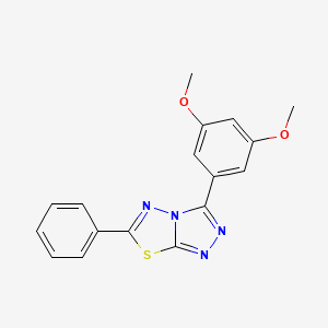 molecular formula C17H14N4O2S B10873307 3-(3,5-Dimethoxyphenyl)-6-phenyl[1,2,4]triazolo[3,4-b][1,3,4]thiadiazole 