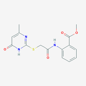 Methyl 2-({[(4-hydroxy-6-methylpyrimidin-2-yl)sulfanyl]acetyl}amino)benzoate