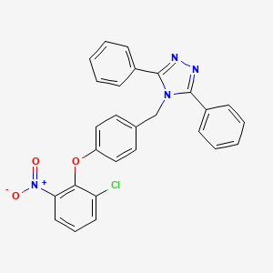 4-[4-(2-chloro-6-nitrophenoxy)benzyl]-3,5-diphenyl-4H-1,2,4-triazole