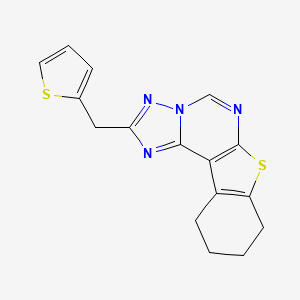 molecular formula C16H14N4S2 B10873339 2-(2-Thienylmethyl)-8,9,10,11-tetrahydro[1]benzothieno[3,2-E][1,2,4]triazolo[1,5-C]pyrimidine 