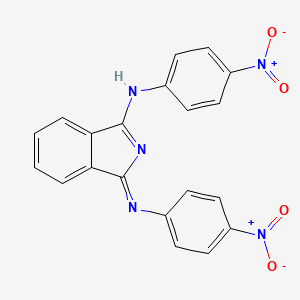 molecular formula C20H13N5O4 B10873457 4-Nitro-N-{(1E,3E)-3-[(4-nitrophenyl)imino]-2,3-dihydro-1H-isoindol-1-ylidene}aniline 