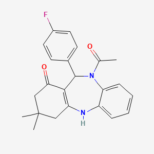 5-Acetyl-6-(4-fluorophenyl)-9,9-dimethyl-6,8,10,11-tetrahydrobenzo[b][1,4]benzodiazepin-7-one