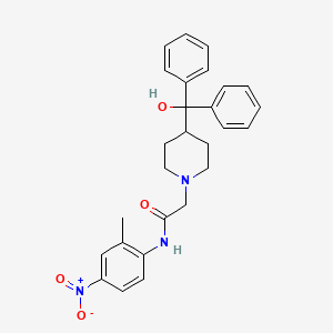 2-{4-[hydroxy(diphenyl)methyl]piperidin-1-yl}-N-(2-methyl-4-nitrophenyl)acetamide