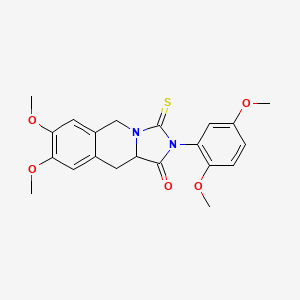 2-(2,5-dimethoxyphenyl)-7,8-dimethoxy-3-thioxo-2,3,10,10a-tetrahydroimidazo[1,5-b]isoquinolin-1(5H)-one