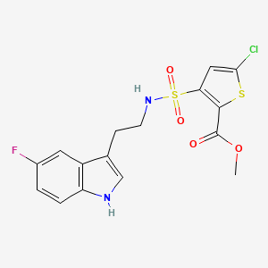 methyl 5-chloro-3-{[2-(5-fluoro-1H-indol-3-yl)ethyl]sulfamoyl}thiophene-2-carboxylate