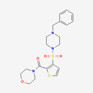 molecular formula C20H25N3O4S2 B10873542 {3-[(4-Benzylpiperazin-1-yl)sulfonyl]thiophen-2-yl}(morpholin-4-yl)methanone 