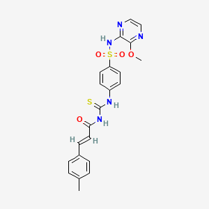 (2E)-N-({4-[(3-methoxypyrazin-2-yl)sulfamoyl]phenyl}carbamothioyl)-3-(4-methylphenyl)prop-2-enamide