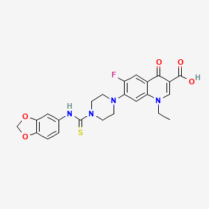 7-[4-(1,3-Benzodioxol-5-ylcarbamothioyl)piperazin-1-yl]-1-ethyl-6-fluoro-4-oxo-1,4-dihydroquinoline-3-carboxylic acid