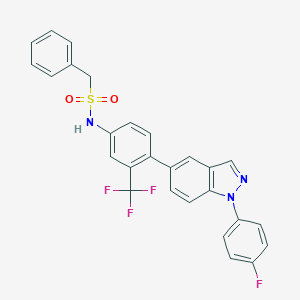 molecular formula C27H19F4N3O2S B108736 N-[4-[1-(4-氟苯基)-1H-吲唑-5-基-3-(三氟甲基)苯基]苯磺酰胺 CAS No. 1229096-88-1