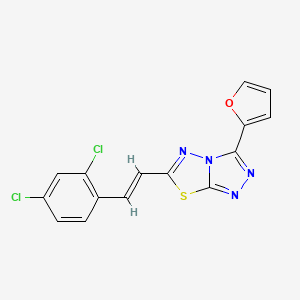 6-[(E)-2-(2,4-dichlorophenyl)ethenyl]-3-(furan-2-yl)[1,2,4]triazolo[3,4-b][1,3,4]thiadiazole