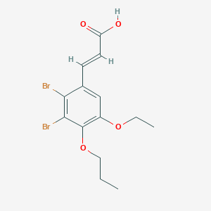 (2E)-3-(2,3-dibromo-5-ethoxy-4-propoxyphenyl)prop-2-enoic acid