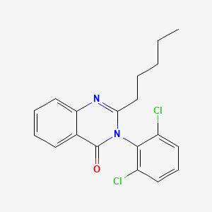 molecular formula C19H18Cl2N2O B10873618 3-(2,6-Dichlorophenyl)-2-pentylquinazolin-4-one 