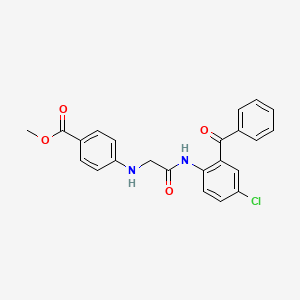 molecular formula C23H19ClN2O4 B10873621 Methyl 4-[(2-{[4-chloro-2-(phenylcarbonyl)phenyl]amino}-2-oxoethyl)amino]benzoate 