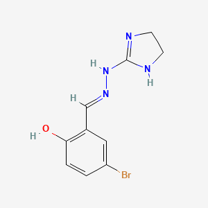 4-bromo-2-{(E)-[2-(4,5-dihydro-1H-imidazol-2-yl)hydrazinylidene]methyl}phenol