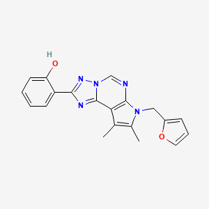 2-[7-(furan-2-ylmethyl)-8,9-dimethyl-7H-pyrrolo[3,2-e][1,2,4]triazolo[1,5-c]pyrimidin-2-yl]phenol