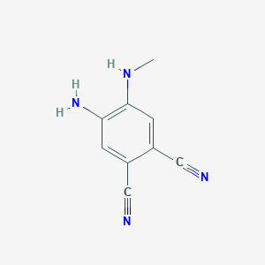 molecular formula C9H8N4 B10873676 4-Amino-5-(methylamino)benzene-1,2-dicarbonitrile 