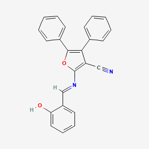 2-{[(E)-(2-hydroxyphenyl)methylidene]amino}-4,5-diphenyl-3-furonitrile