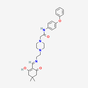 molecular formula C29H36N4O4 B10873775 2-[4-(2-{[(4,4-dimethyl-2,6-dioxocyclohexylidene)methyl]amino}ethyl)piperazin-1-yl]-N-(4-phenoxyphenyl)acetamide 