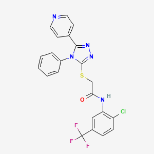 N-[2-chloro-5-(trifluoromethyl)phenyl]-2-{[4-phenyl-5-(pyridin-4-yl)-4H-1,2,4-triazol-3-yl]sulfanyl}acetamide