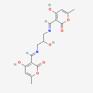 (3Z,3'Z)-3,3'-{(2-hydroxypropane-1,3-diyl)bis[imino(Z)methylylidene]}bis(6-methyl-2H-pyran-2,4(3H)-dione)