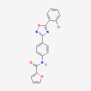 N-{4-[5-(2-bromophenyl)-1,2,4-oxadiazol-3-yl]phenyl}furan-2-carboxamide