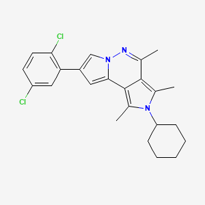 4-cyclohexyl-11-(2,5-dichlorophenyl)-3,5,7-trimethyl-4,8,9-triazatricyclo[7.3.0.02,6]dodeca-1(12),2,5,7,10-pentaene